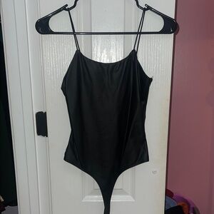 Leather Black Bodysuit
